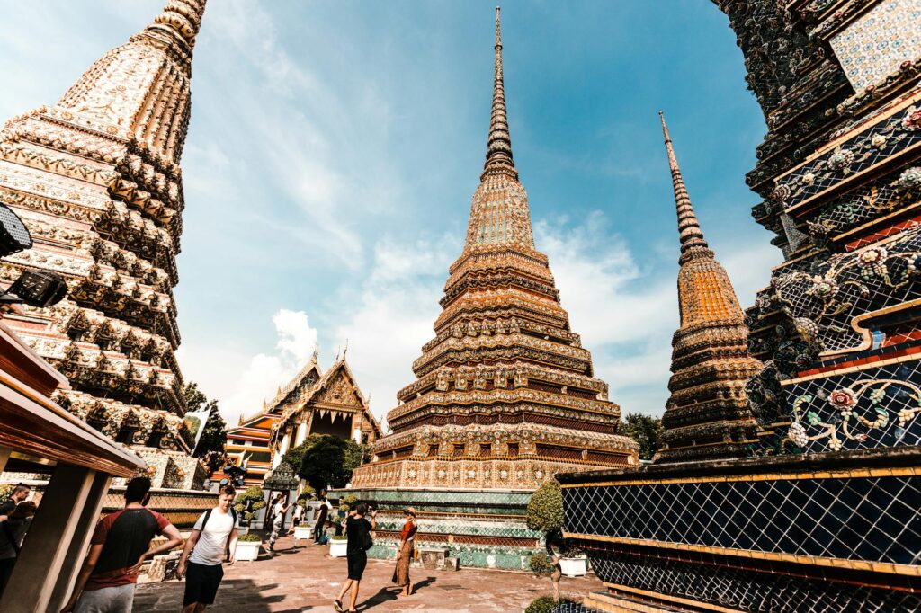 photo of pagodas during daytime